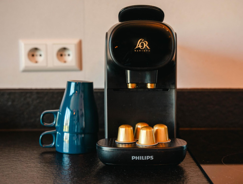 Koffiemachine van Familie suite 4 personen in Hotel Biesbosch