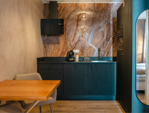 Keuken Studio kamer 27m2 | Hotel Biesbosch 